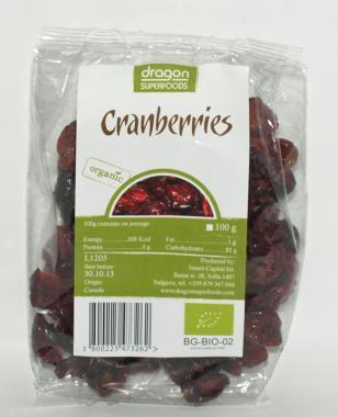 Brusinky bez cukru 100g BIO